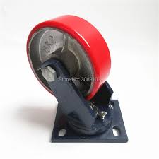 Heavy Duty Ms Swivel Castor With CI- Pu Wheels 4'' Small